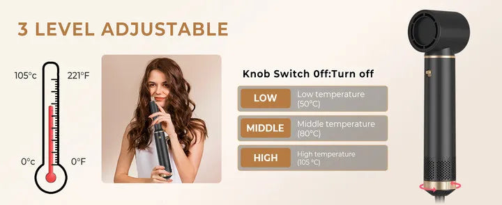 Hair Dryer 5 in 1 Electric Comb Negative Ion Straightener Comb Curling Iron Detachable Multifunctional Heating Brush Hair Dryer SS69