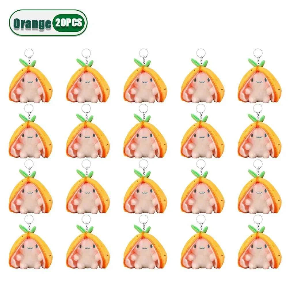 Funny Strawberry Carrot Rabbit Plush Toys Stuffed Into Fruit Transform Soft Animals Bunny Doll For Boys Girls Birthday Gift