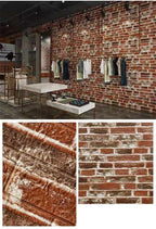 3D Foam Brick Wall Stickers, Waterproof Peel & Stick Panels 70x77cm