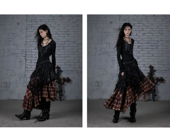 NO ROMANCE Fairy Sexy Punk Printing Half Transparent Lace Patch Knitted Long Sleeve Hooded Dresses Rock Gothic Design Vestidos SS69