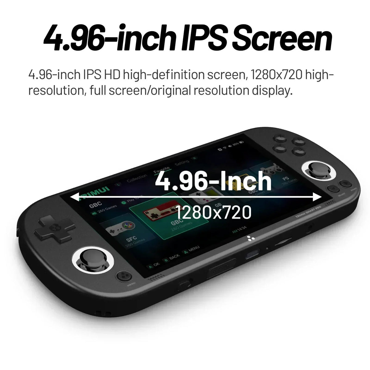 Trimui Smart Pro Handheld Game Console 4.96''IPS Screen Linux System Joystick RGB Lighting Smartpro Retro Video Game Player Gift SS69