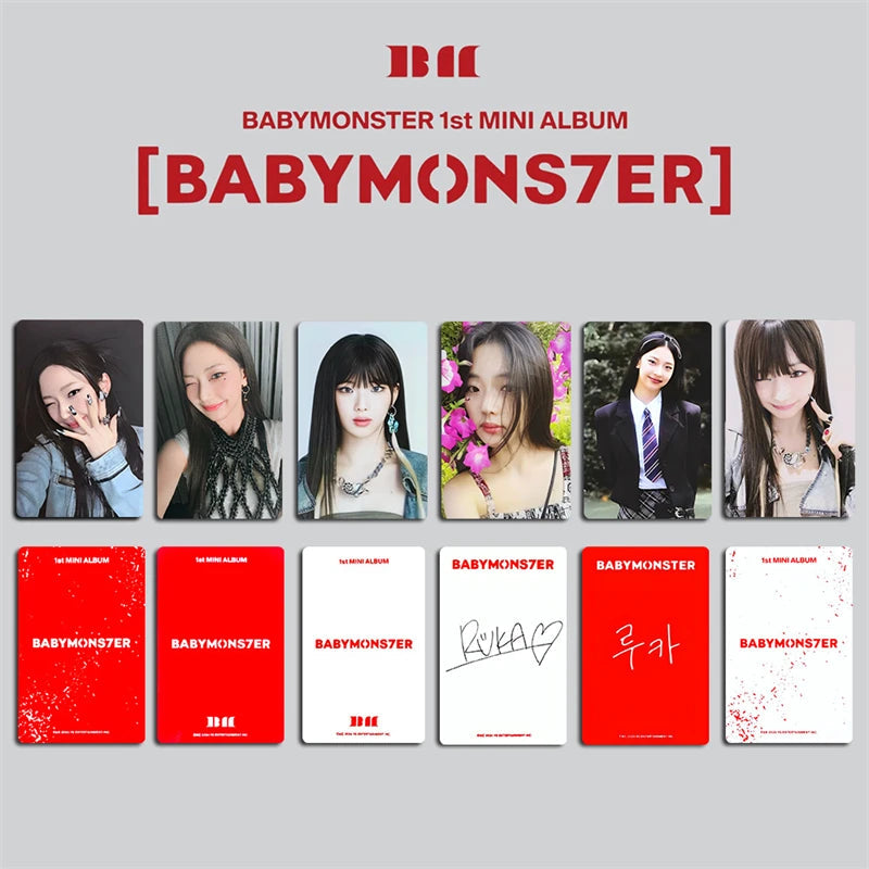 8pcs/set KPOP BABYMONSTER Album HAPPY 1000 DAYS LOMO Card Tea Lu Bao Monster Photo Card AHYEON HARAM RORA RUKA ASA Postcard SS69
