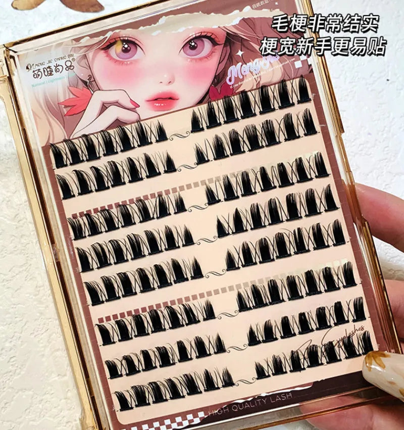 Little Devil False Eyelashes Manga Lashes Reusable Natural Thick Fluffy Soft Single Individual Cluster Eye Extension Beauty Tool SS69