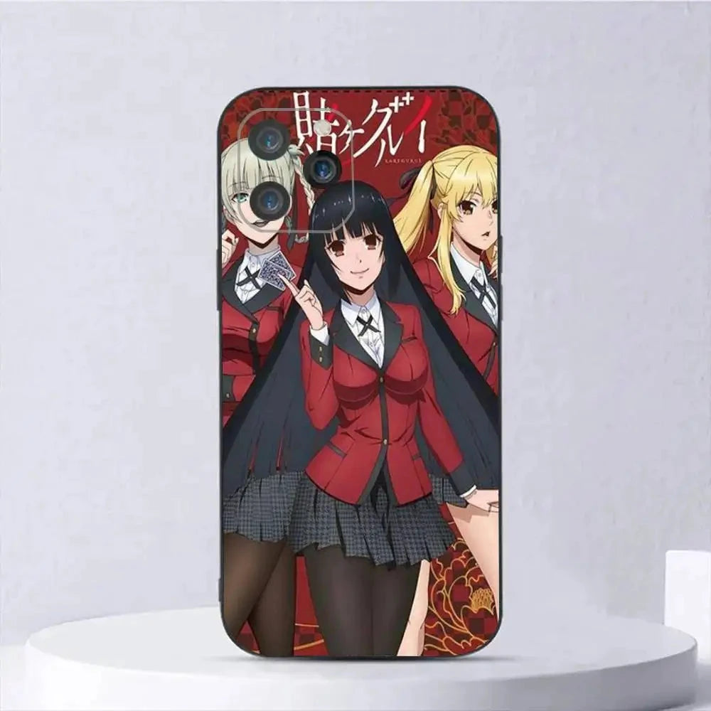 1pc Japanese Anime Kakegurui Jabami Yumeko Phone Case Silicone Soft For IPhone 17 Air 16 15 14 13 12 11 Plus Pro Max Plus SS69 11.69 For IPHONE 17Pro / z2