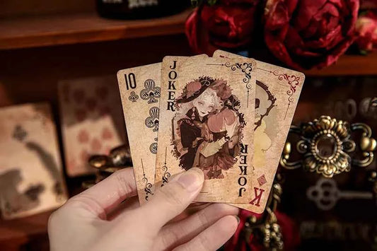 2 boxes/set Creative Retro Playing Cards Retro Castle Girl Blue Core Paper Material Strong and Durable Casual Game Tools