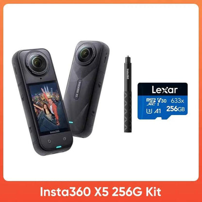 Insta360 X5 15m Waterproof Now arrival 72MP 360° Video X5 Action Camera New Wind Guard 185 mins Run Time Newest
