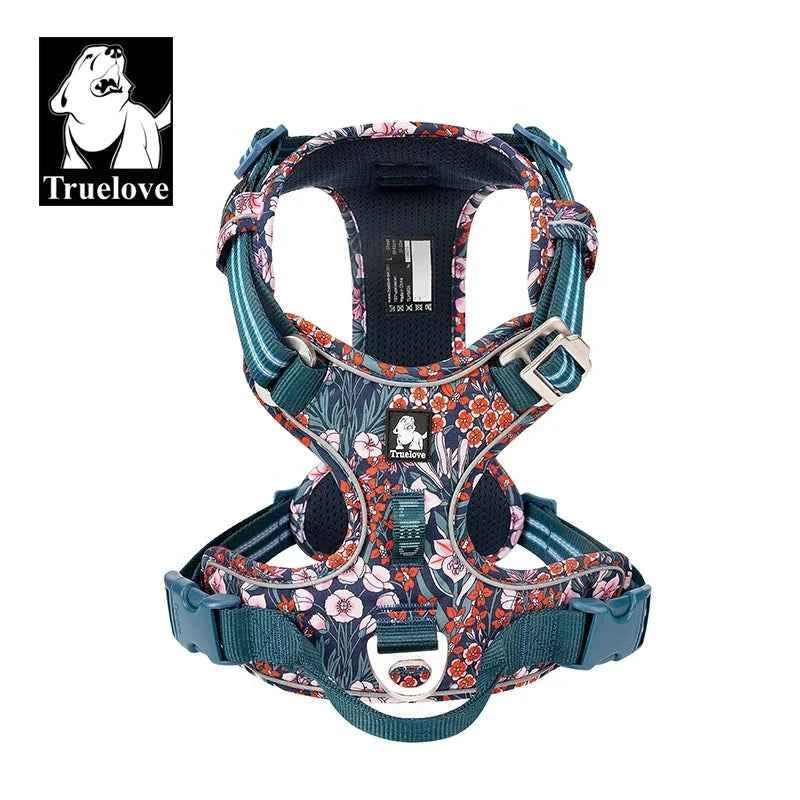 TRUE LOVE Pet Harness No Pull Nylon Reflective Dog Harness Adjustable Comfortable Control Step-in Brilliant Truelove TLH5654