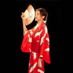 Printed Floral Traditional Japanese Kimono Elegance Asian Sakura Girl Kimono Dress Japanese Style New