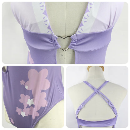 Genshin Impact Cosplay Swimsuit Miss Hina Lisa Hutao Raiden Shogun Sexy Bikini Women Anime Cosplay Costume