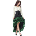 Women's Renaissance Pirate Costume Set with Skirt and Corset