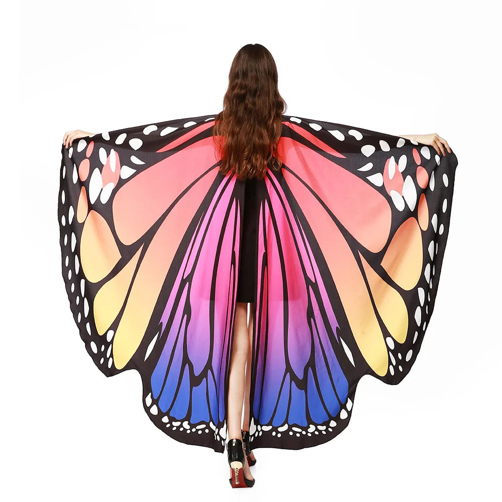 Adult Butterfly Wings Cape for Women Cosplay Costume