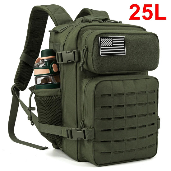 25L/45L Men's and Women's Tactical Backpacks , Outdoor Activities, Small School Backpacks with Water Bottle Holder