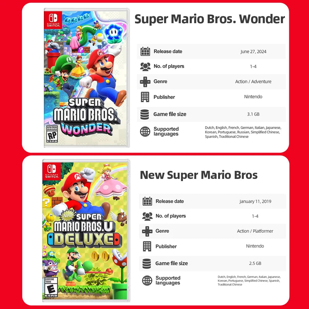 Nintendo Switch Game Deals - Super Mario RPG - Games Physical Cartridge Support TV Tabletop Handheld Mode SS69