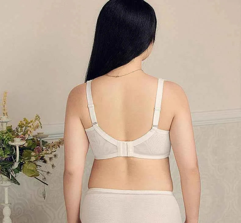 French Lace Bra for Women Big Chest Appears Small Push-up Bra Breast Collection Top Up Anti Sagging Large Size Lingerie GT8907