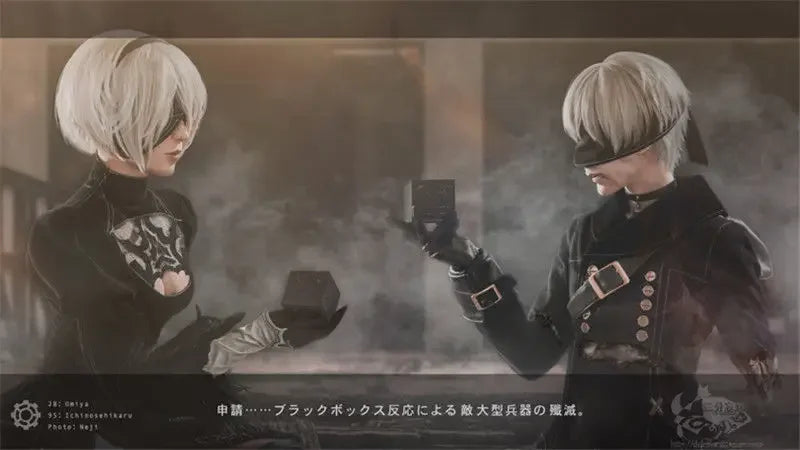 NieR Automata 9S 2B Cosplay Props White Light Black Box YoRHa No.9 Type S No.2 Type B Magic Cube SS69