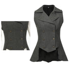 Women's Victorian Steampunk Tailed Vest - Polyester Waistcoat