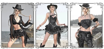 Blood Supply Original Punk Aesthetic dress hot girl Dragon Pattern Denim Sexy Slim Fit Dress Summer Halter Ruffles Short Dresses SS69