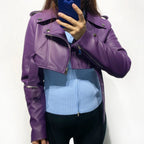 GO BALLISTIC Women's Sheepskin Leather Jacket - Short, Colorful