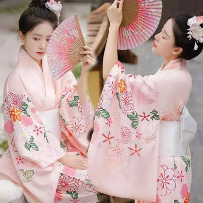 Fashion Photography Clothes Party Dress Japanese Kimono Cosplay Yukata Women Clothing Traditional Ethnic Style Streetwear Stage