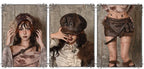 Blood Supply Original Dark Steampunk Asymmetric PU Autumn Maillard Chest Strap Trail Dress Brown Light Lolita Suspender Dress