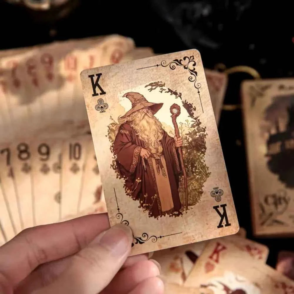 2 boxes/set Creative Retro Playing Cards Retro Castle Girl Blue Core Paper Material Strong and Durable Casual Game Tools