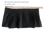 Sexy Adjustable Mini Skirt Black A-Line Pleated Skirt Low Rise Waist Ruffled Skirt Micro Mini Skirt Women's Club Wear Outfits - SS69