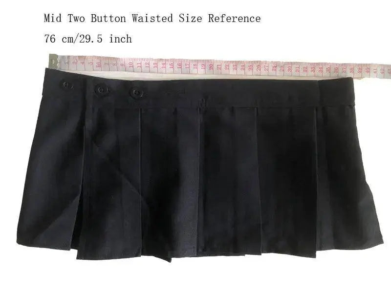 Sexy Adjustable Mini Skirt Black A-Line Pleated Skirt Low Rise Waist Ruffled Skirt Micro Mini Skirt Women's Club Wear Outfits - SS69
