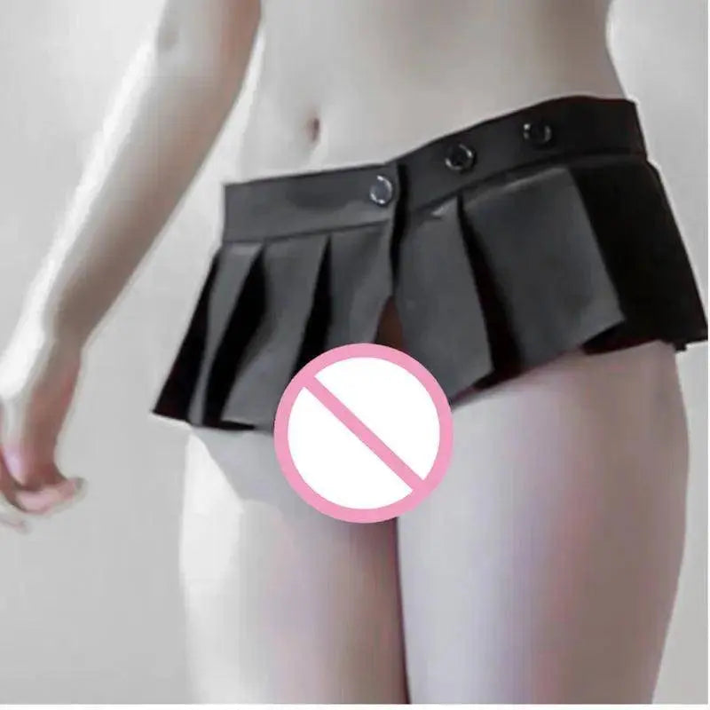 Sexy Adjustable Mini Skirt Black A-Line Pleated Skirt Low Rise Waist Ruffled Skirt Micro Mini Skirt Women's Club Wear Outfits - SS69