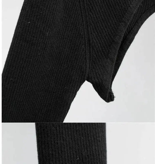 Sexy Elegant Super-Short Long Sleeve T-shirts Women's Cropped Top Ladies Solid Vintage Crop Top Spring Autumn Tees Female Blouse - SS69