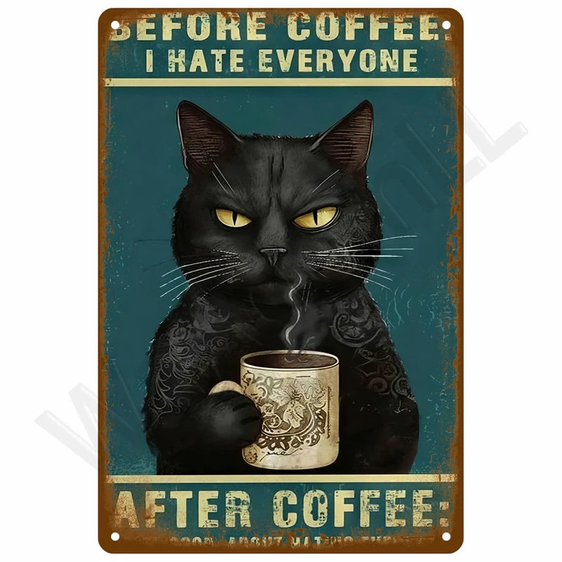 Vintage Metal Tin Sign 20x30cm Retro Wall Art for Home Bar
