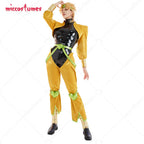 Miccostumes Unisex Full Set Yellow and Black Cosplay Costume with Headdress and Bracers for Halloween Cosplay Costume