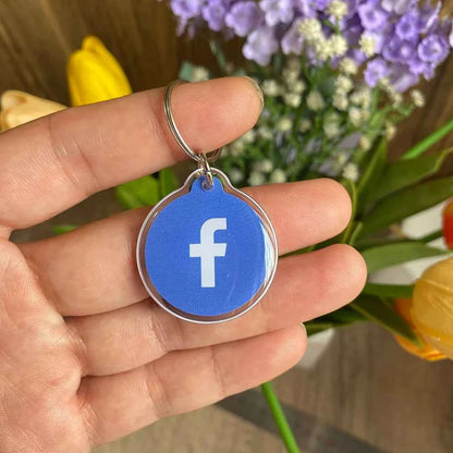 13.56MHz Epoxy NFC Key Card Instagram WhatsApp Facebook Snapchat NFC Tap Keychains