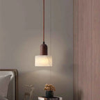 New marble master bedroom headboard chandelier new Chinese retro Wabi-Sabi advanced sense light luxury cable light