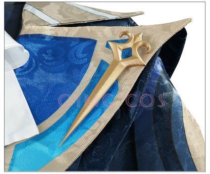 Genshin Impact Neuvillette Cosplay Costume Adult Carnival Uniform Wig Anime Halloween Party Costumes Masquerade Women Game