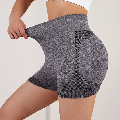 Women Yoga Shorts High Waist Butt Lifting Workout Fitness Tights Tummy Control Gym Running Stretched Pants Casual Sportswear SS69