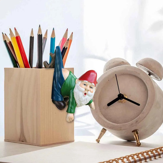 1pcs funny dwarves, dwarves with pants hanging branches, fun flowerpot pendants, resin crafts