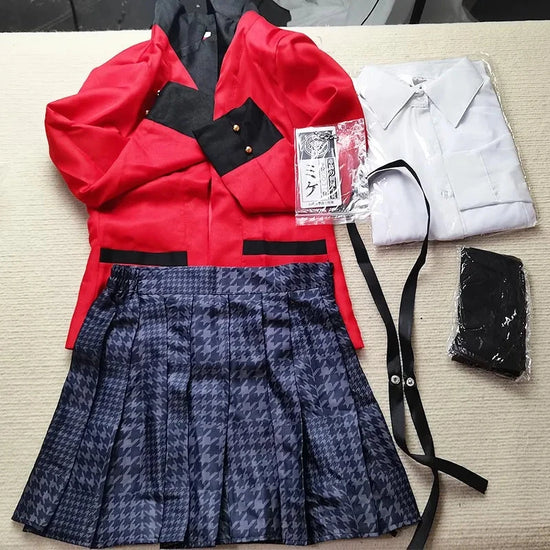 Yumeko Jabami Cosplay Costume School Uniforms Jabami Yumeko Outfits Full Set with Stockings Girl JK School Uniform For Comic Con SS69
