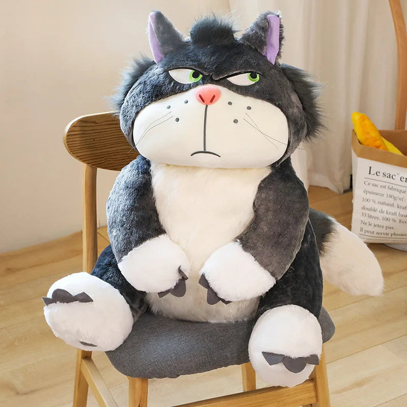 15-35cm Kawaii Cinderella Lucifer Cat Plush Toys Soft Anime Cartoon Princess Kids Stuffed Animals Doll Children's Birthday Gifts SS69 18.69 GRAY / 25cm