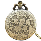 Vintage Bronze Clamshell Creative Handsome Cat Design Necklace Quartz Pocket Watch Gift Universal Male And Female Students SS69