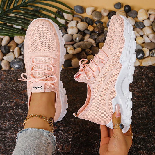 Women's shoes, women's sports shoes 2025 Women's shoes Breathable single-mesh dad shoes Women's casual and versatile sports shoe SS69 20.69 Pink / 39