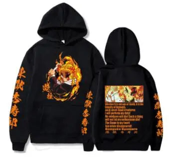 Harajuku Demon Slayer Plus Size Hoodie Kamado Nezuko Graphic Print Women Sweatshirts Long Sleeve Fashion Female Streetwear SS69 20.69 Black8 / XL