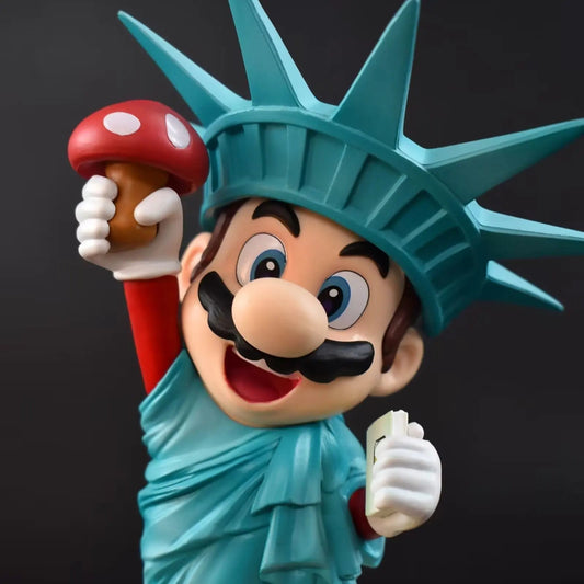 Super Mario as The Statue of Liberty Figure Model Toys for Kids 20cm SS69