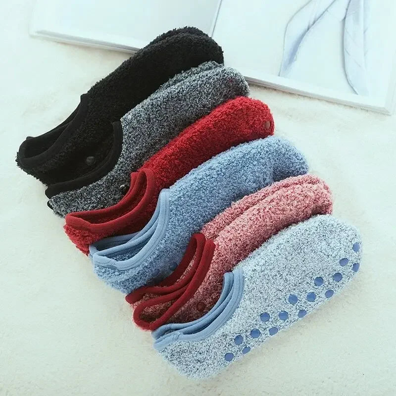 Women's Thick Plush Socks - Winter Warm Coral Fleece Sleep Slippers