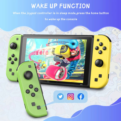 For Nintendo Switch/iOS/Android/PC Wireless Controller, Turbo Vibration Wake-up Handle For Fitness-ring BT Video Game Control SS69