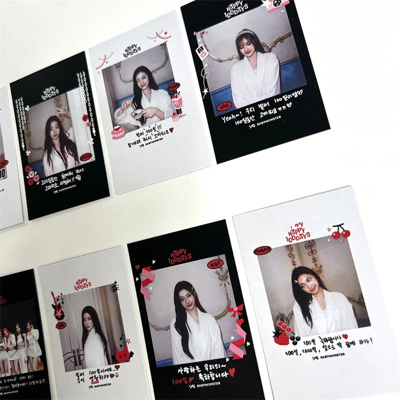 8pcs/set KPOP BABYMONSTER Album HAPPY 1000 DAYS LOMO Card Tea Lu Bao Monster Photo Card AHYEON HARAM RORA RUKA ASA Postcard SS69