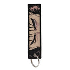 Sword Wind Legend Anime JOJO Wonderful Adventure Weaving Mark Keychain Sword Wind Legend Decorative Chain Fabric Key Pendant