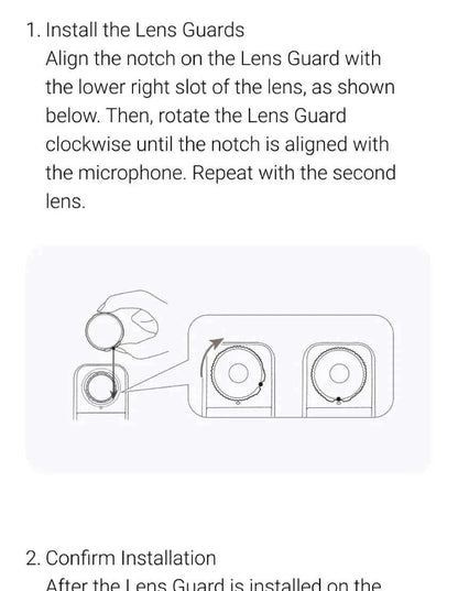 Insta360 X5 Lens Guard Protector Standard or Premium Tempered Glass For Insta 360 X5 Original Accessories
