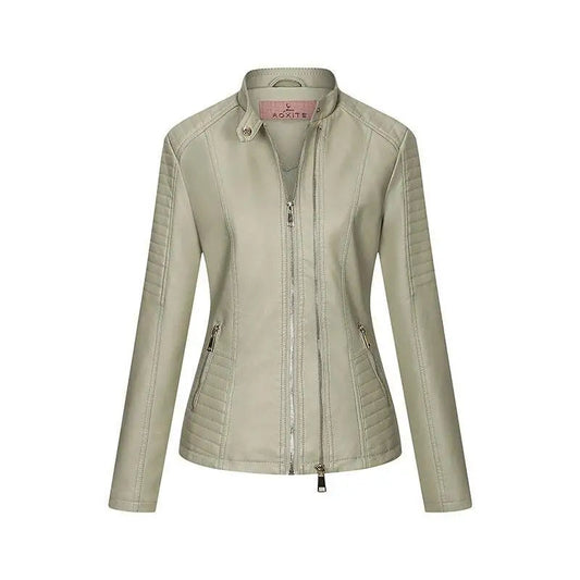 2025 Steampunk Rock Rivet Women's Leather Jacket Slim Short Streetwear Gothic Embroidery PU Leather Locomotive Coat Femme SS69