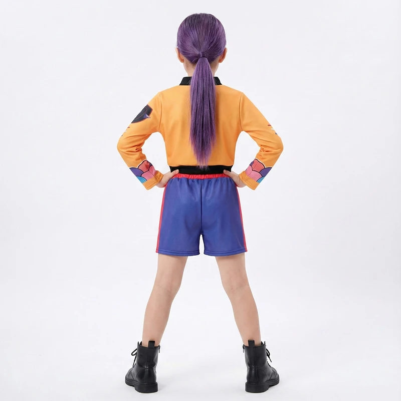 Rumi Girl Cosplay Costume Anime Mira Roleplay Outfit Trendy Dance Performance Wear Halloween Party Performance Costume