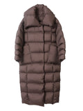 Maomaokong Super Thick 400g Filling White Duck Down Female Winter Women's Over-the-Knee Puffer Coat Luxury Down Jacket Warm